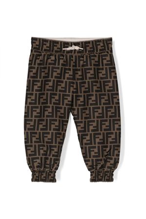 brown cotton trousers FENDI KIDS | BUF071AMJJF19J5